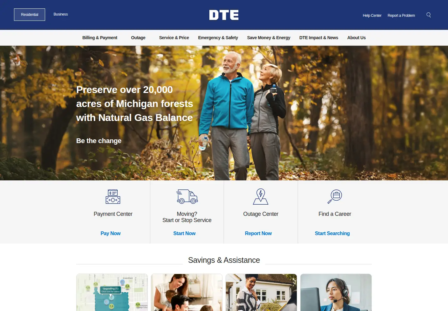 Screenshot of dteenergy.com