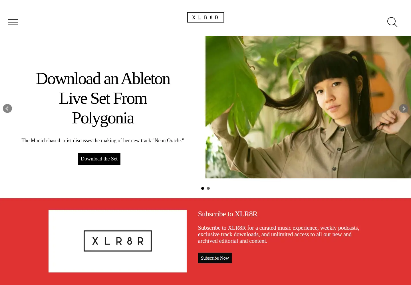 Screenshot of xlr8r.com