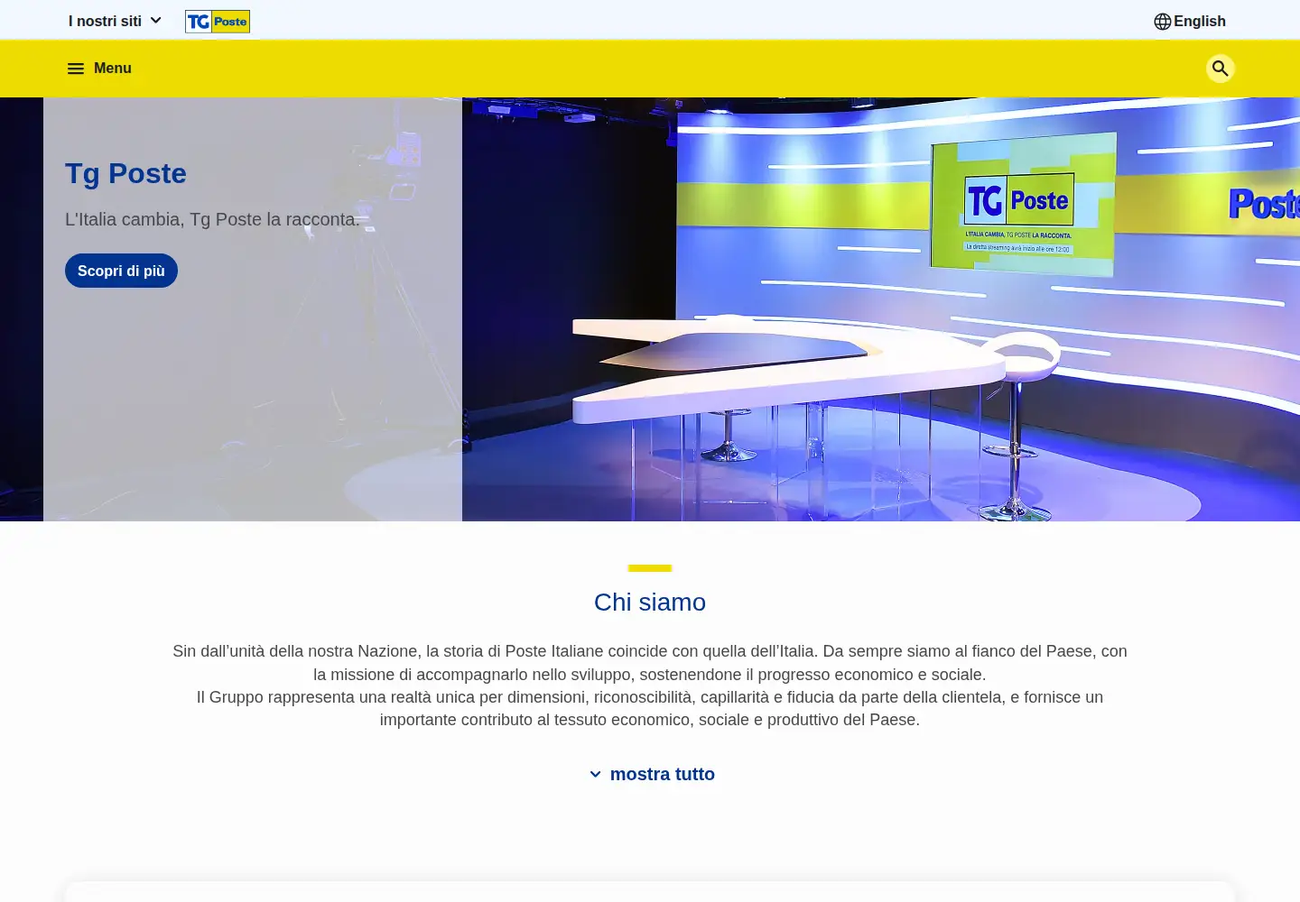 Screenshot of posteitaliane.it