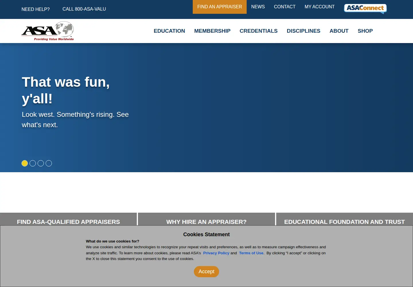 Screenshot of appraisers.org