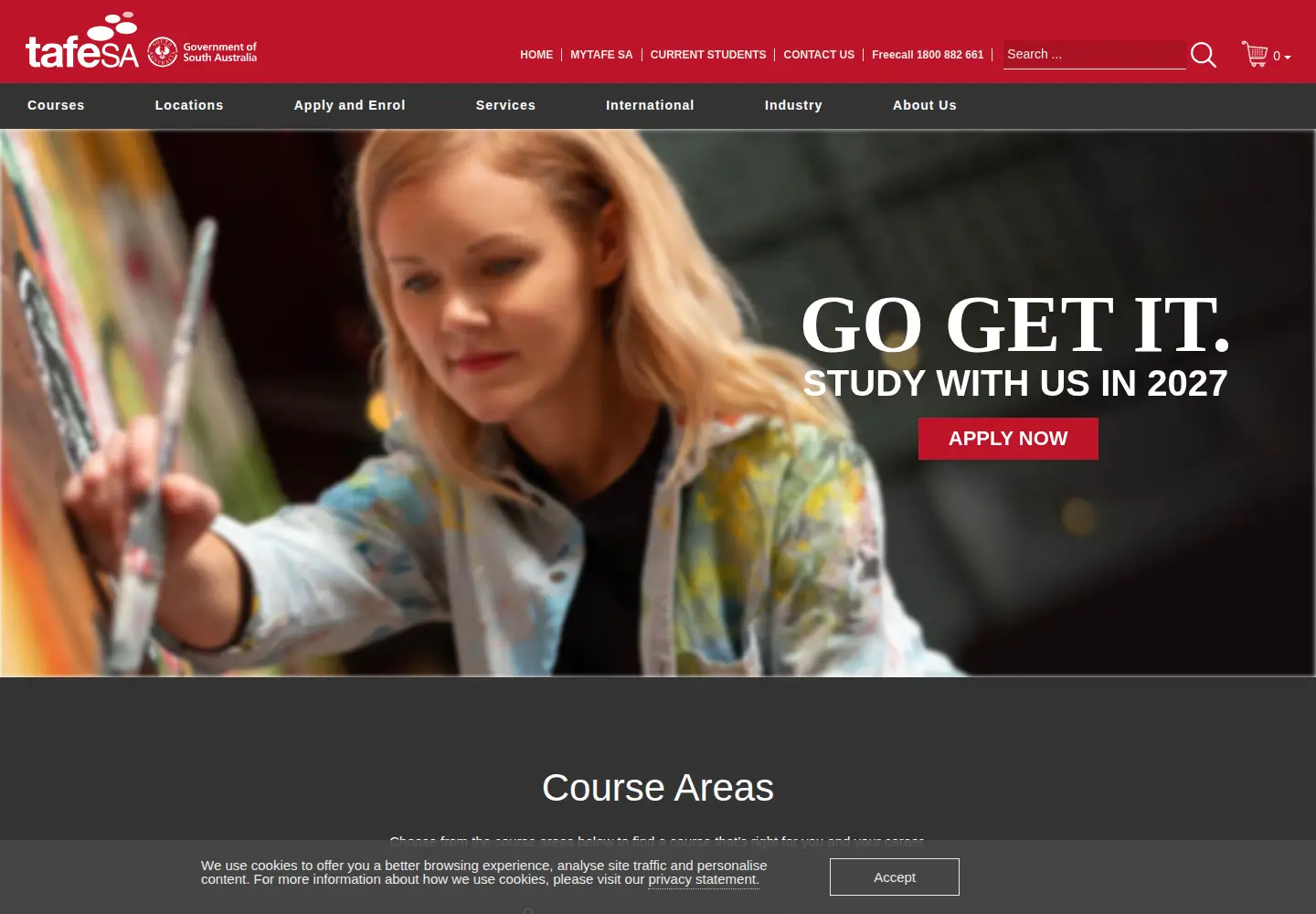Screenshot of tafesa.edu.au
