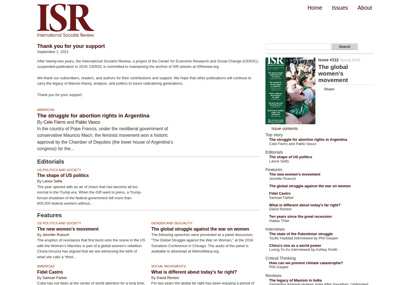 Screenshot of isreview.org