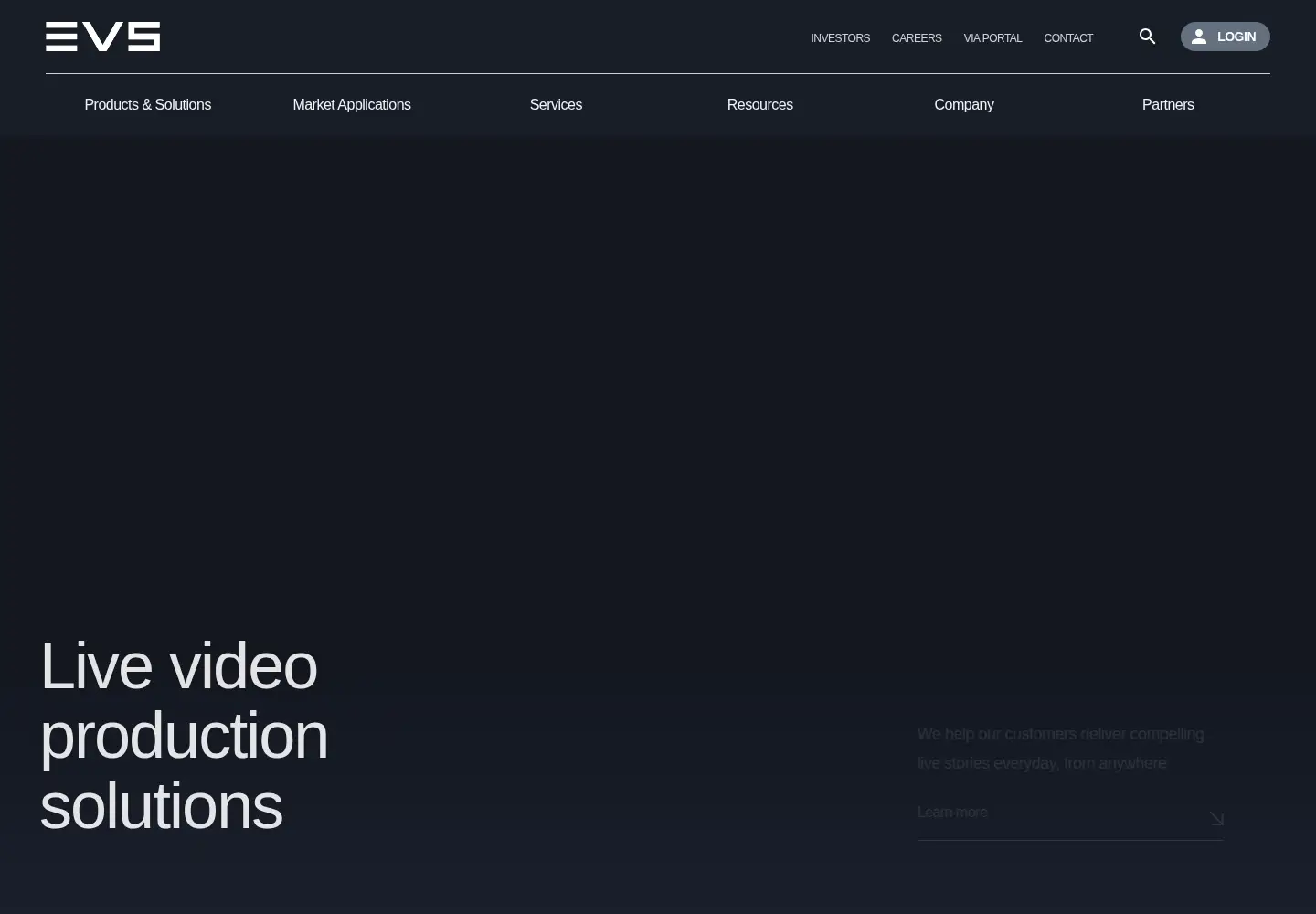 Captured homepage of evs.com in the current scan