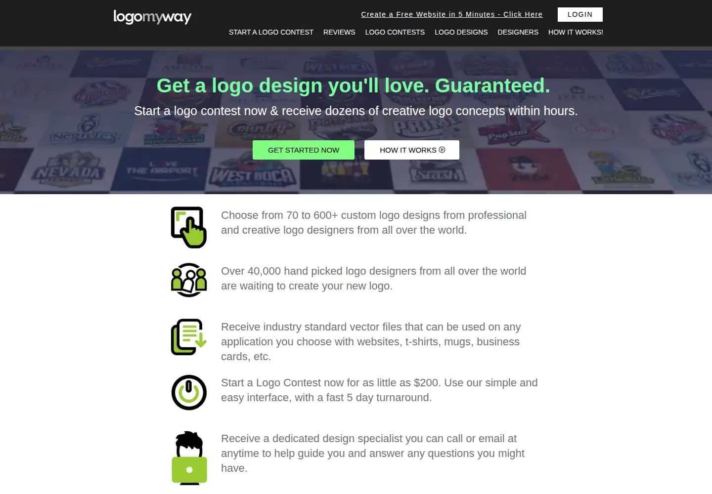 Screenshot of logomyway.com