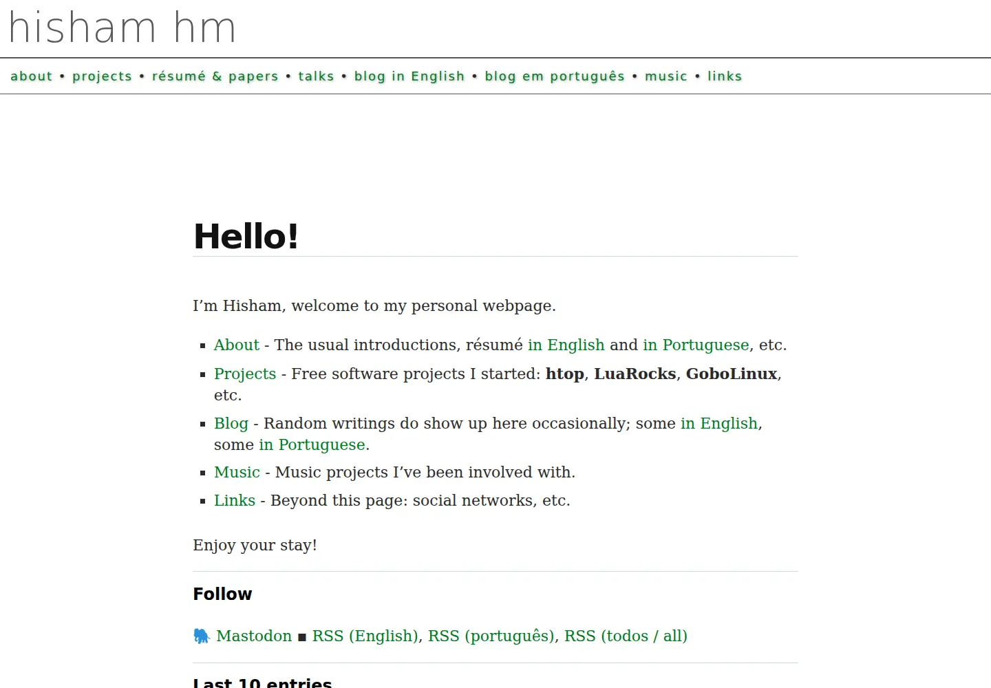 Screenshot of hisham.hm