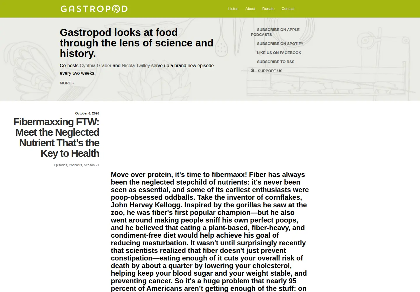 Screenshot of gastropod.com