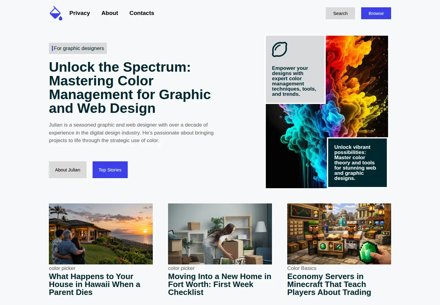 Screenshot of color-management-guide.com