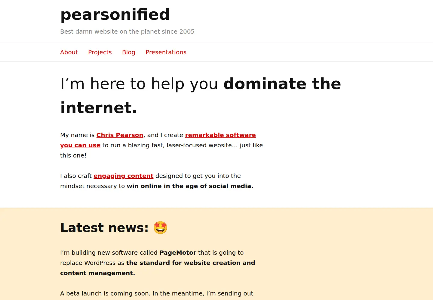 Screenshot of pearsonified.com