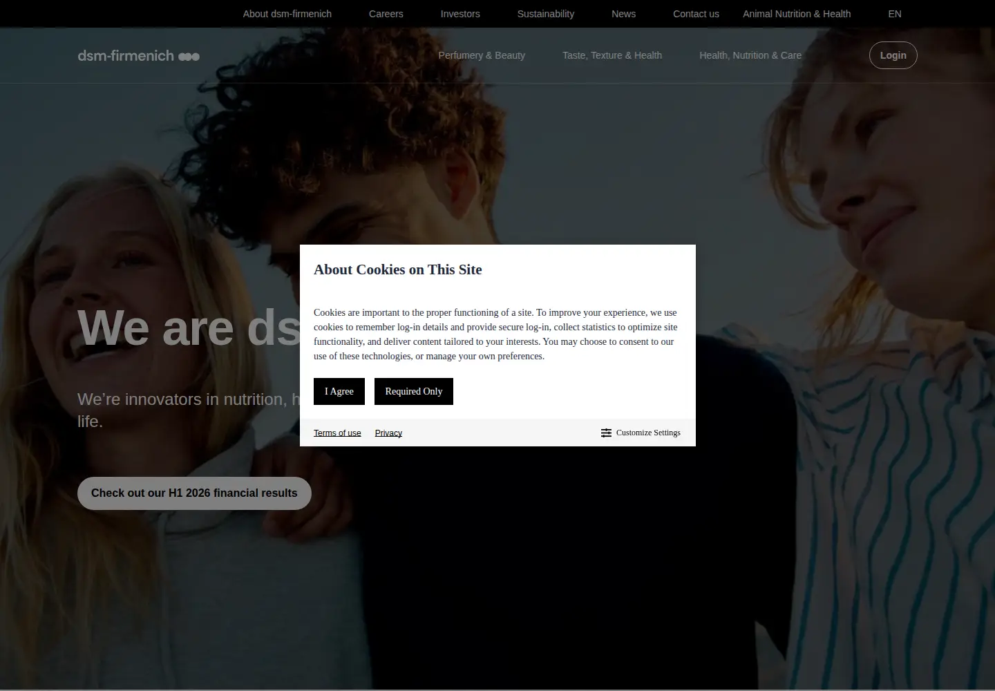 Screenshot of dsm-firmenich.com