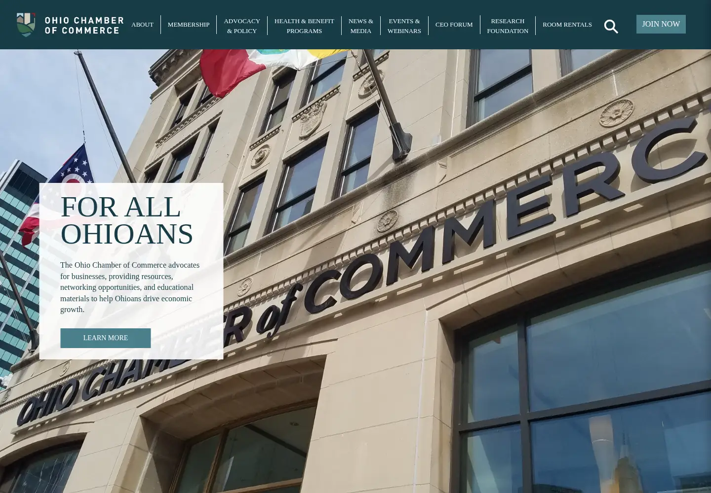 Captured homepage of ohiochamber.com in the current scan