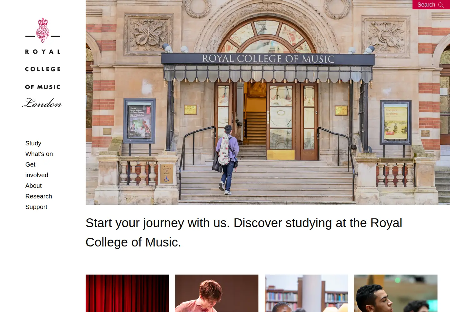 Screenshot of rcm.ac.uk