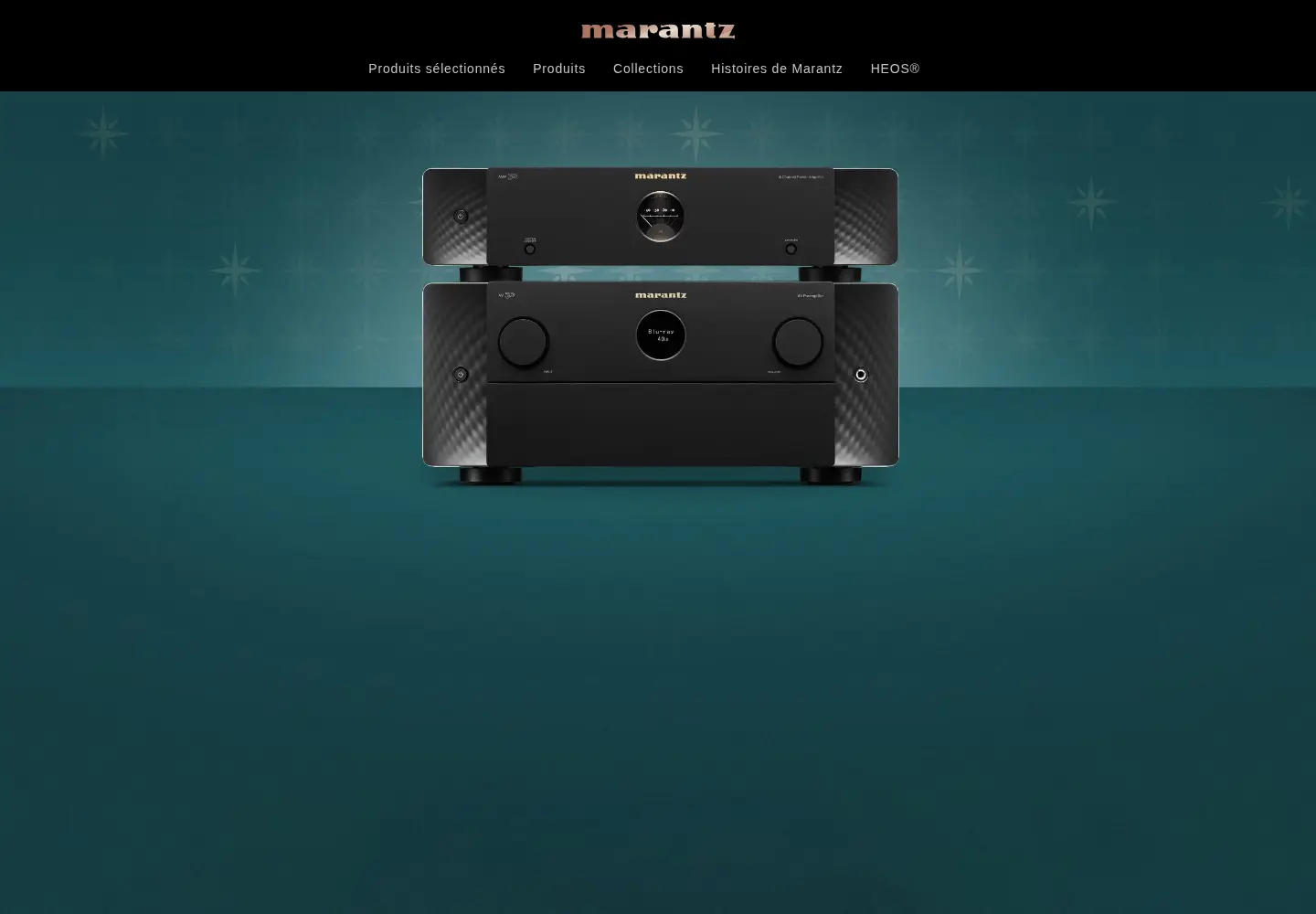 Captured homepage of marantz.com in the current scan