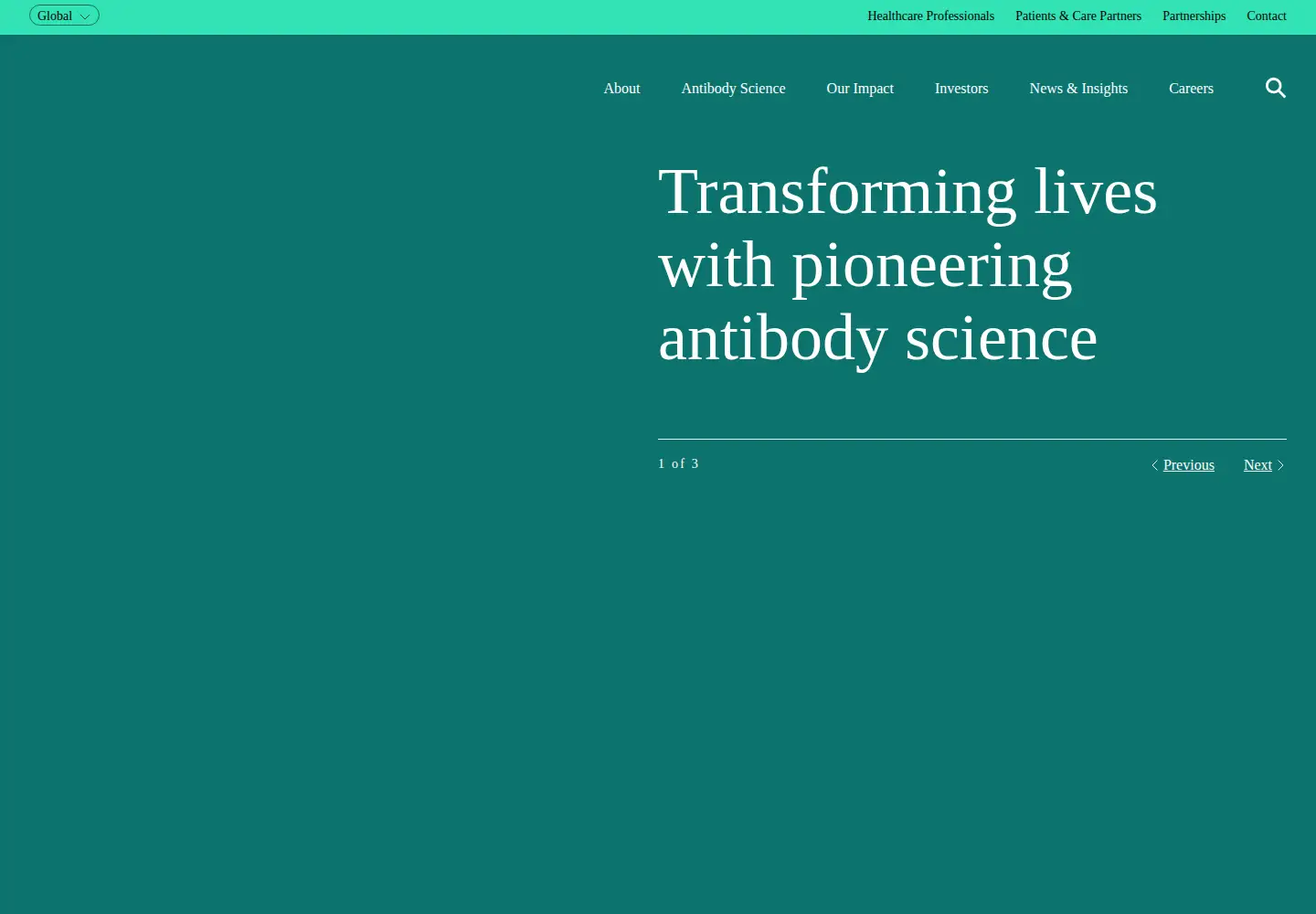 Screenshot of genmab.com