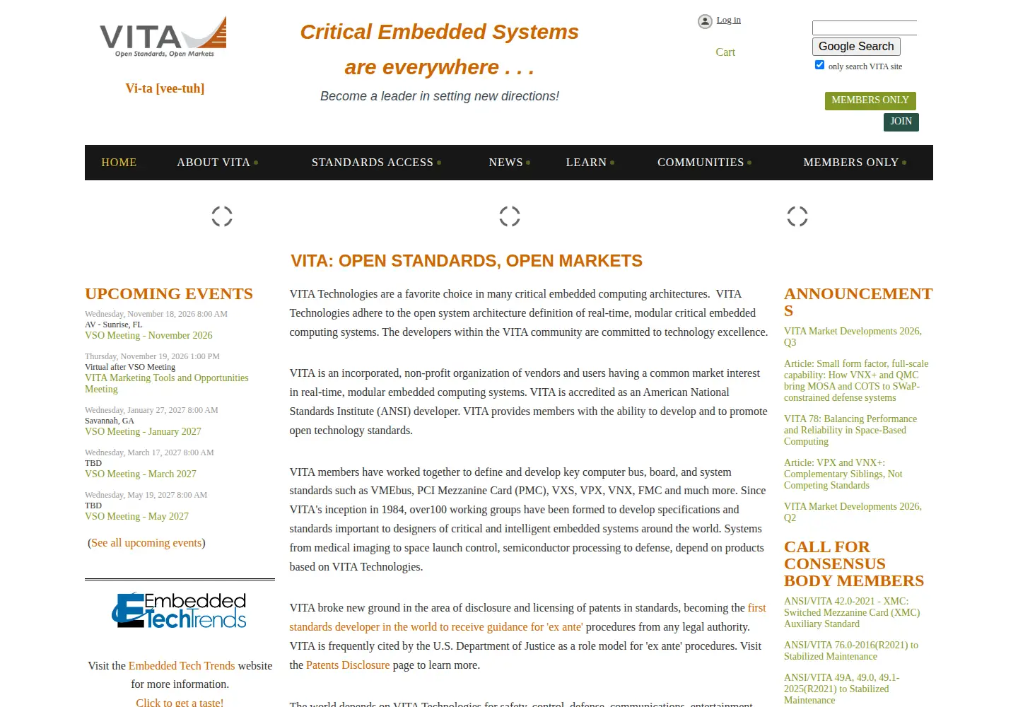 Screenshot of vita.com