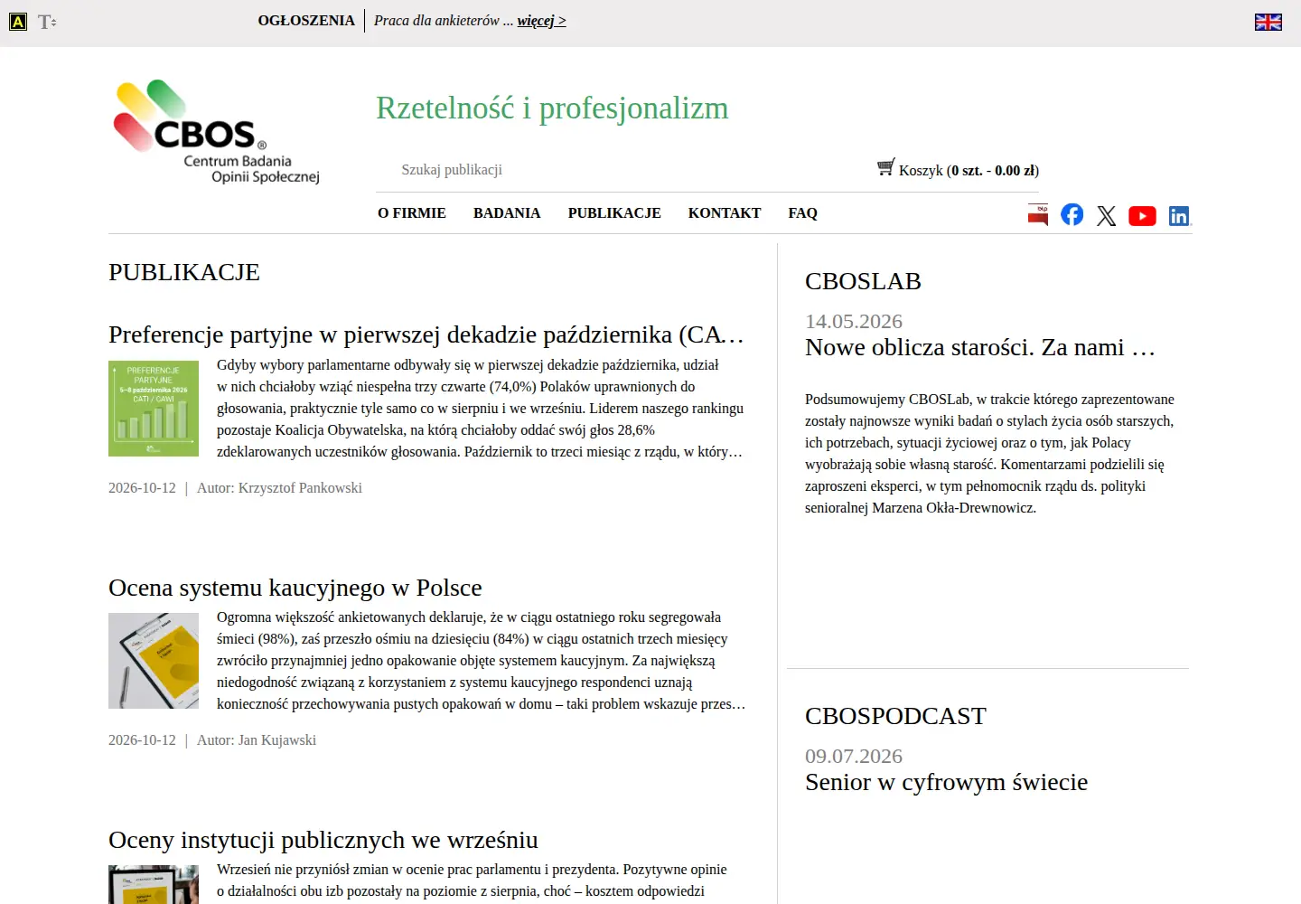 Screenshot of cbos.pl