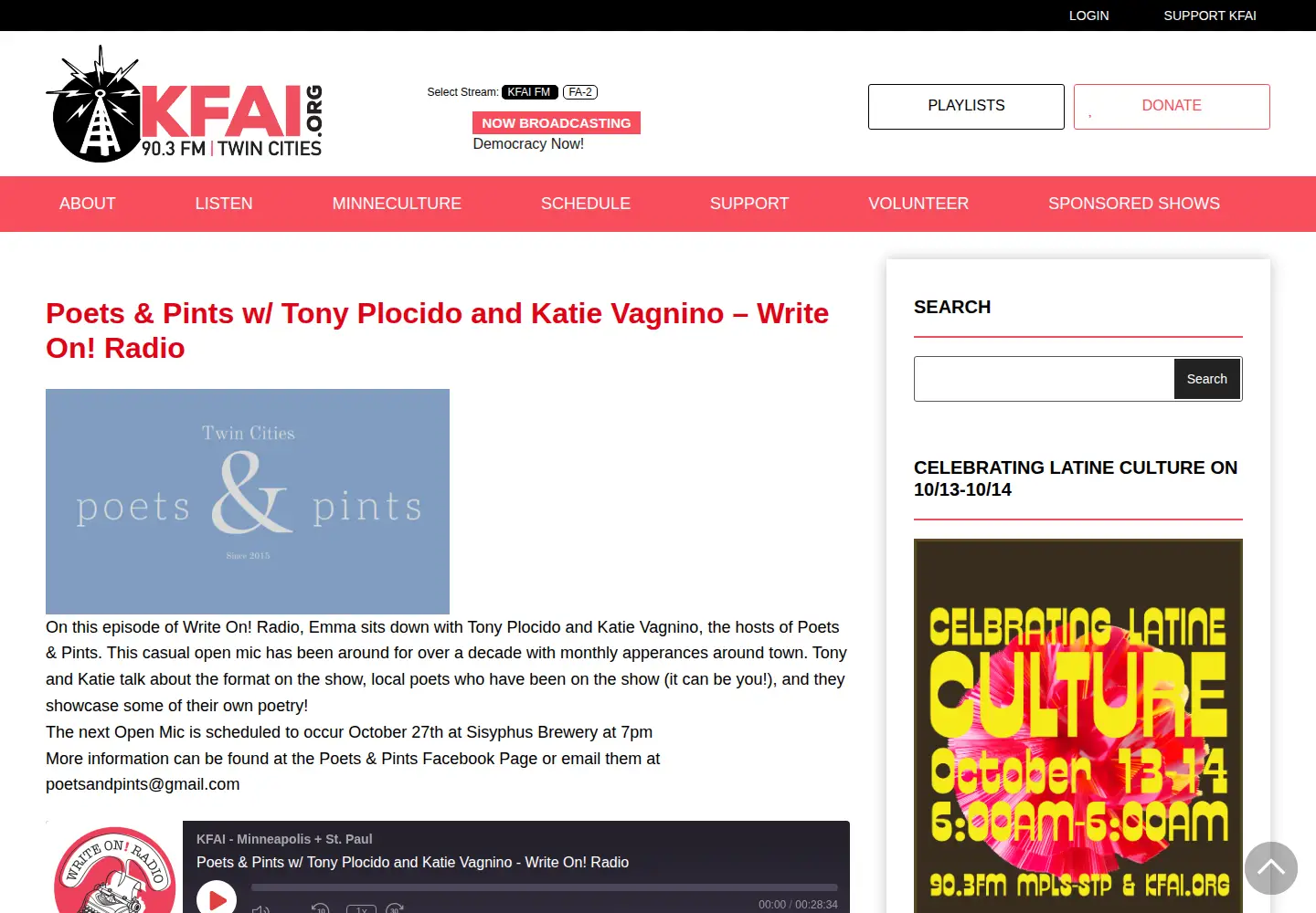 Screenshot of kfai.org