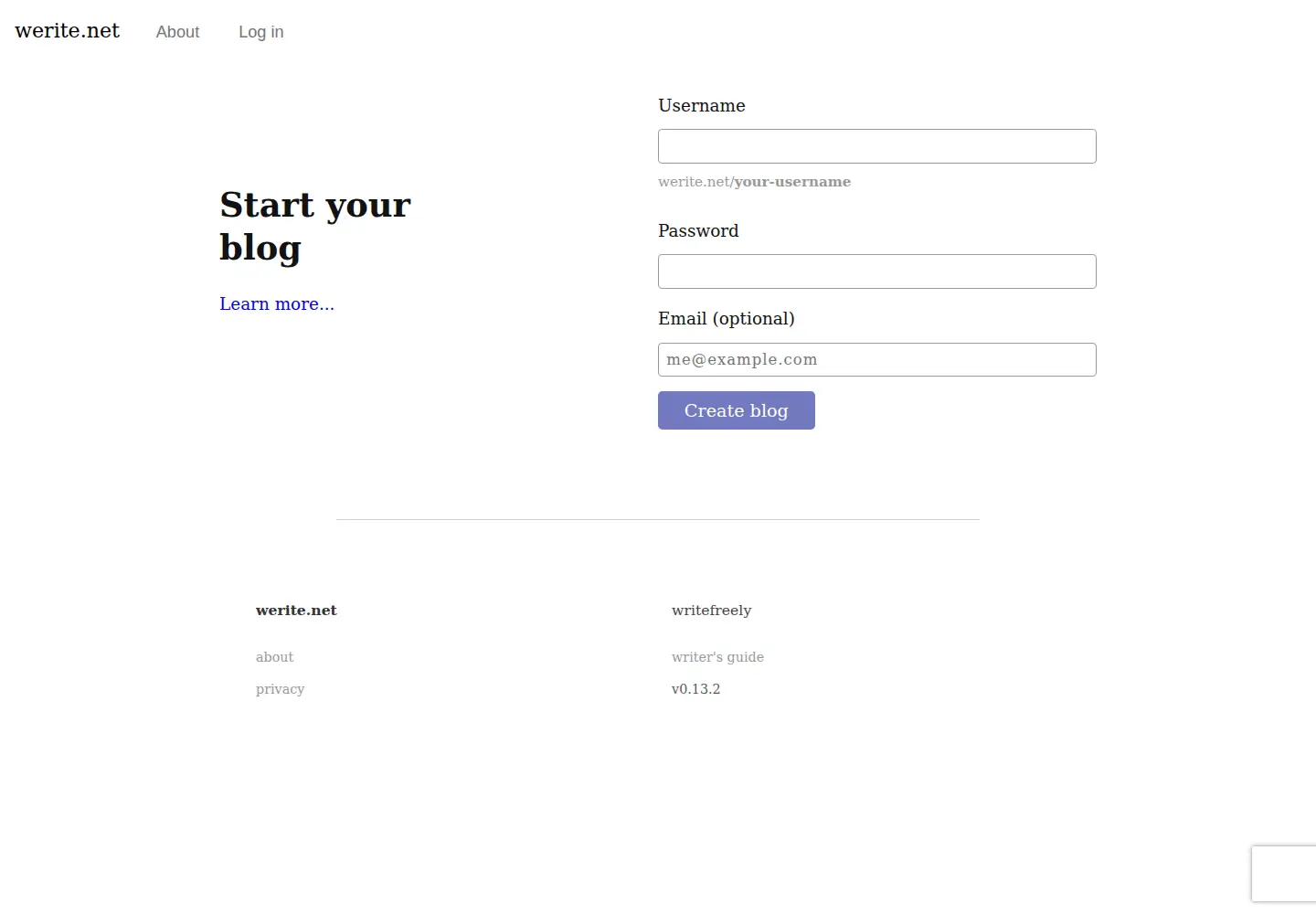 Screenshot of werite.net