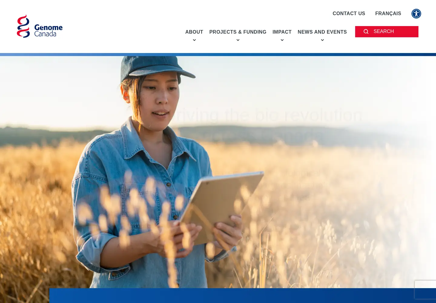 Screenshot of genomecanada.ca