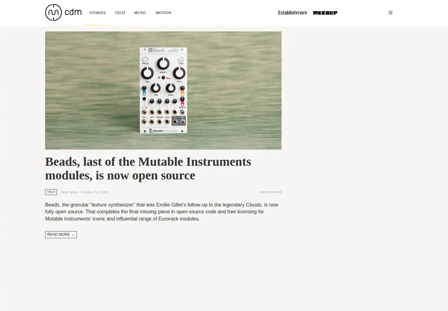 Screenshot of createdigitalmusic.com