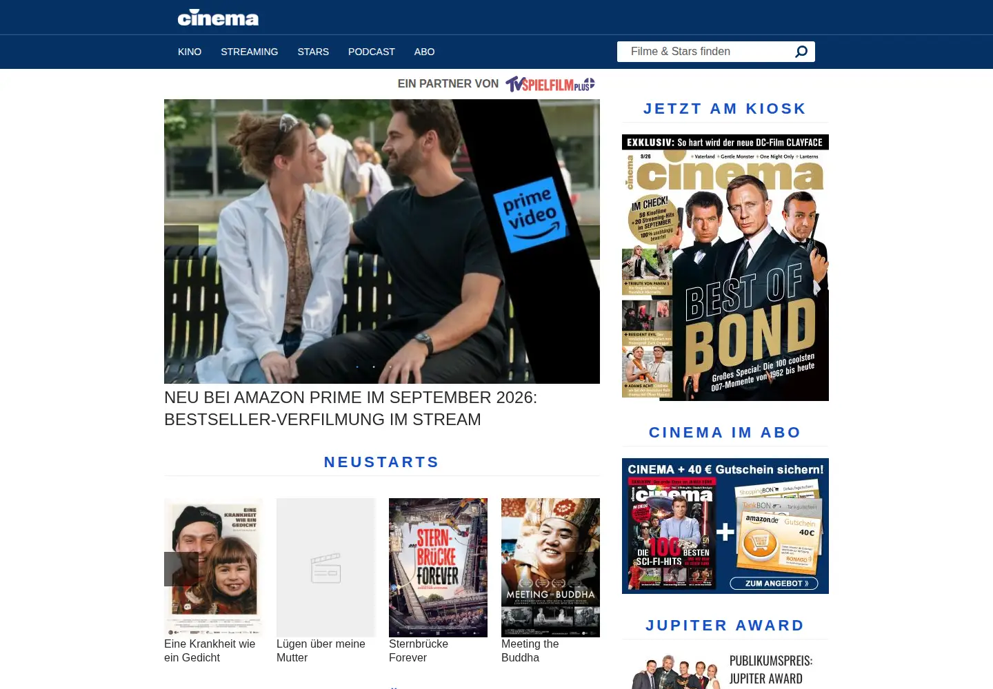 Screenshot of cinema.de