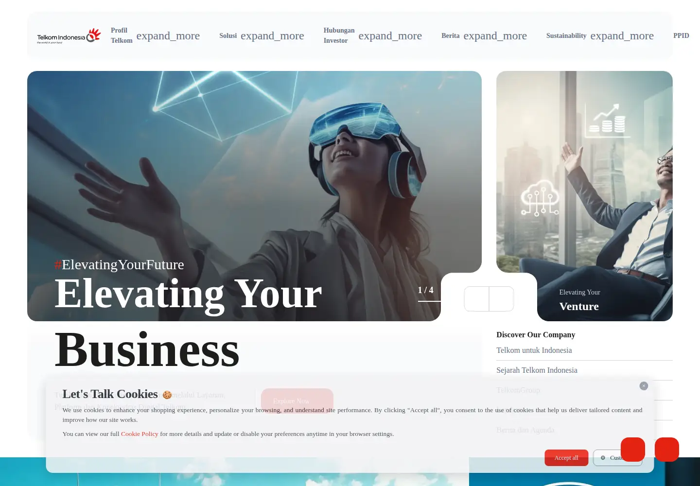 Screenshot of telkom.co.id