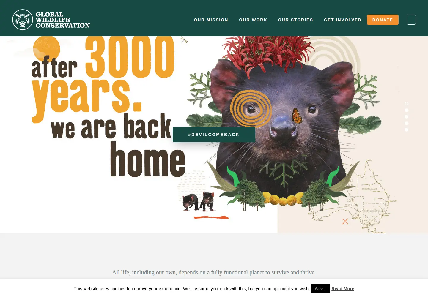 Screenshot of globalwildlife.org