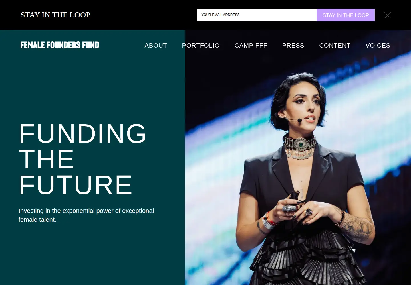 Screenshot of femalefoundersfund.com