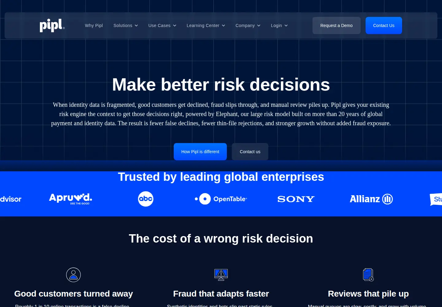 Screenshot of pipl.com