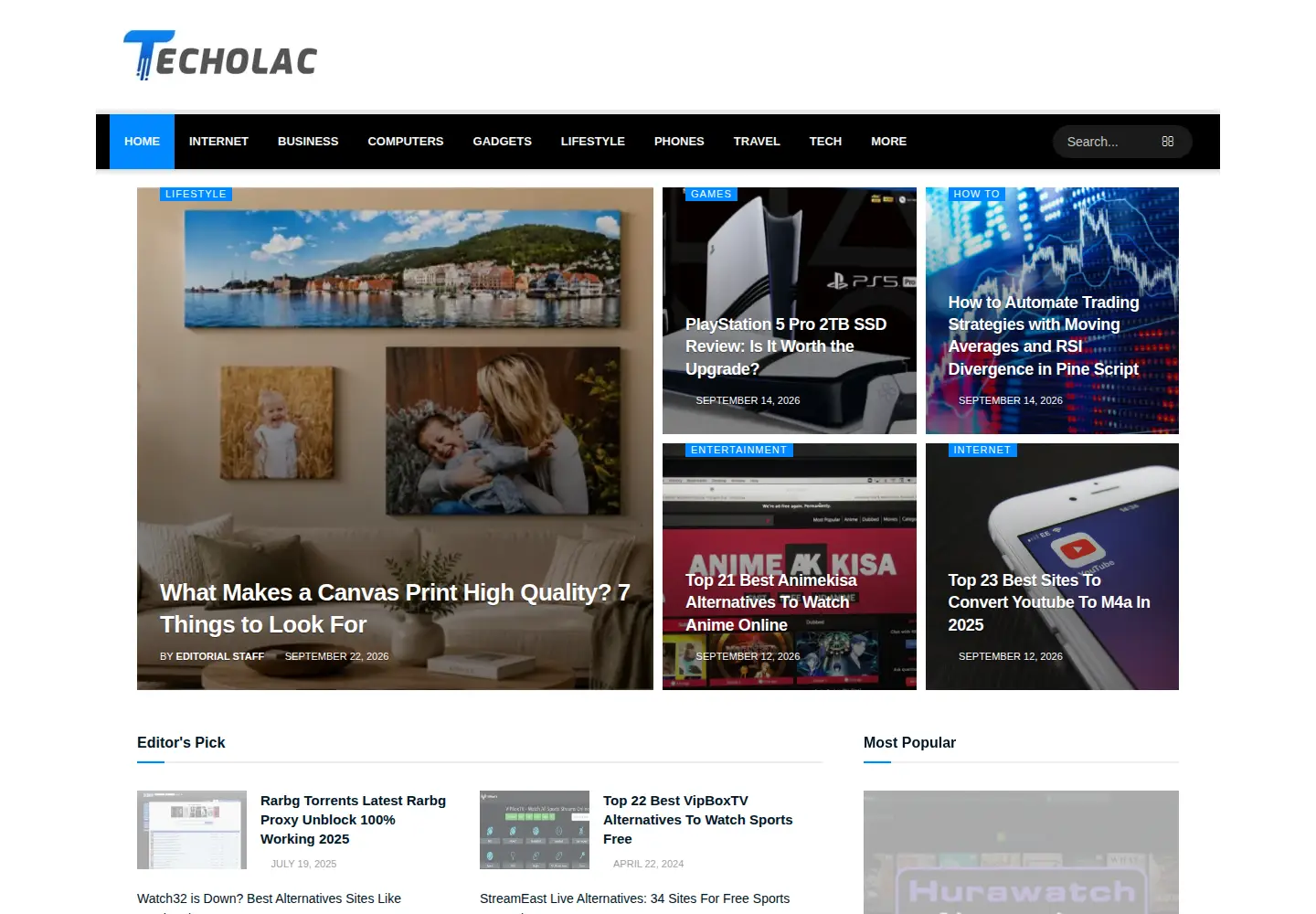Screenshot of techolac.com