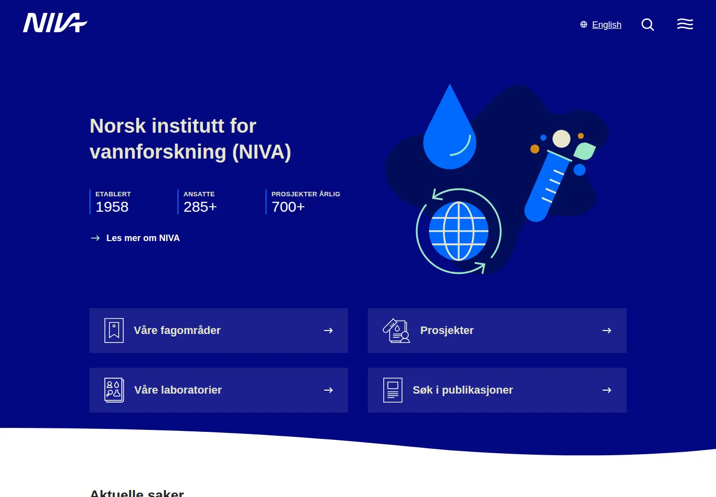 Screenshot of niva.no