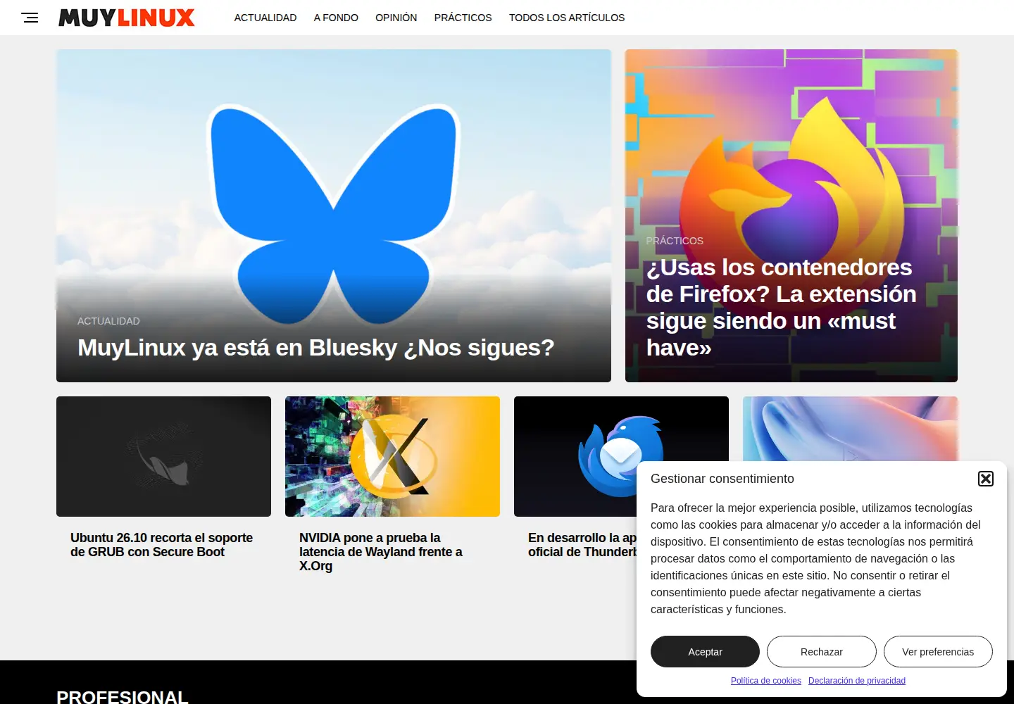 Screenshot of muylinux.com