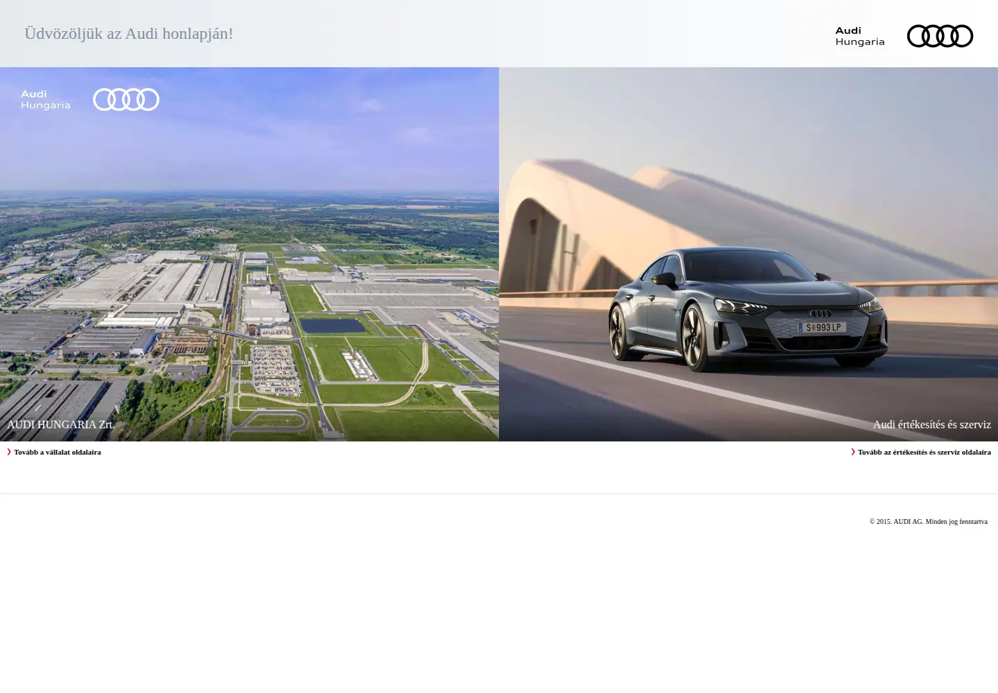 Screenshot of audi.hu