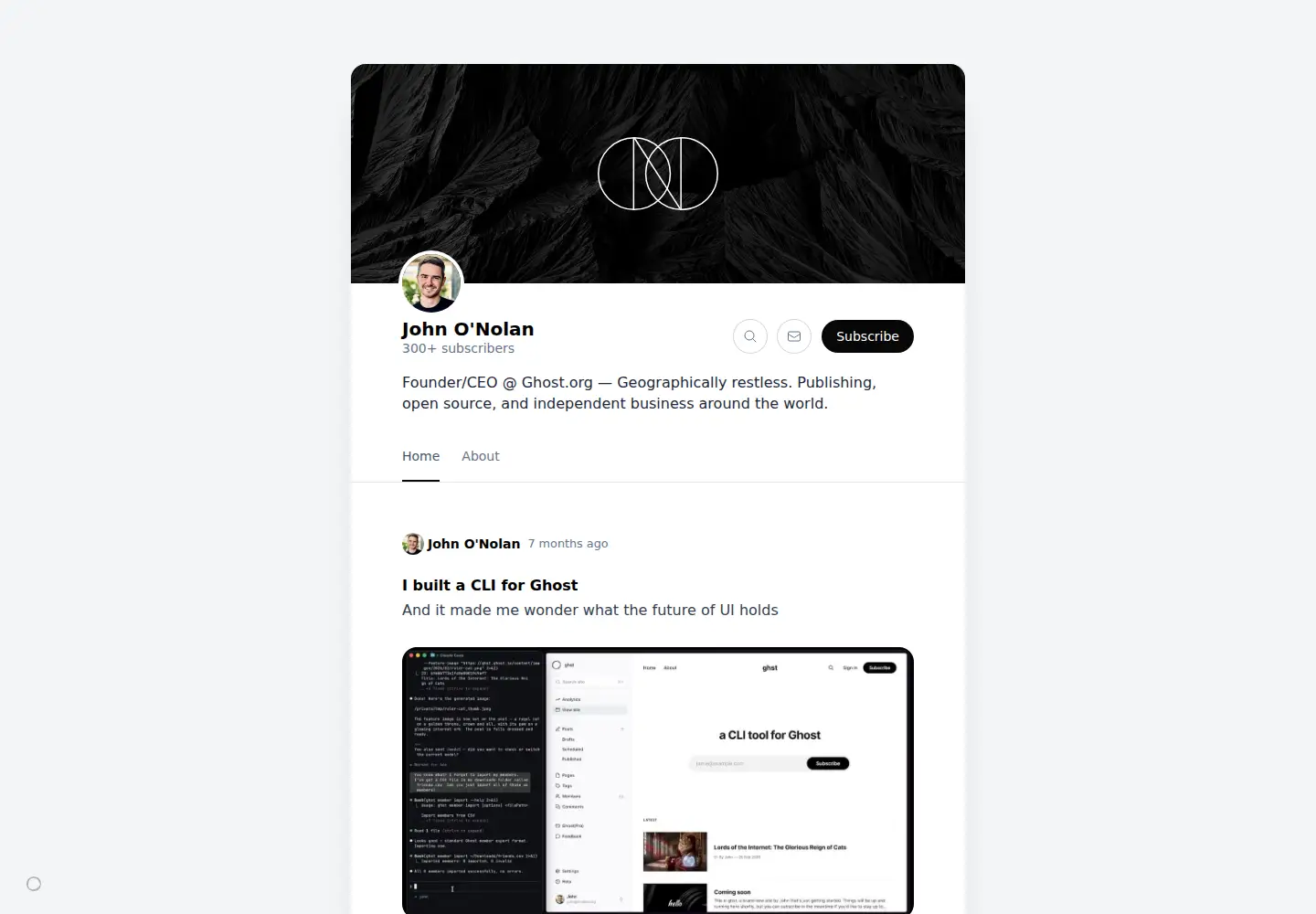 Screenshot of onolan.org