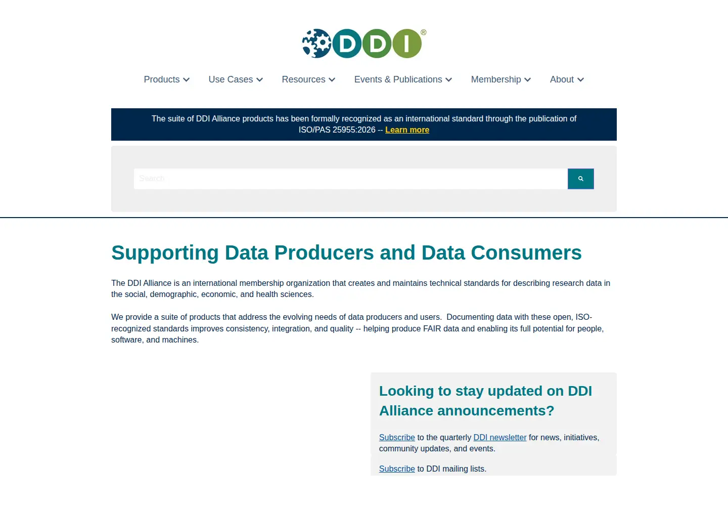 Screenshot of ddialliance.org