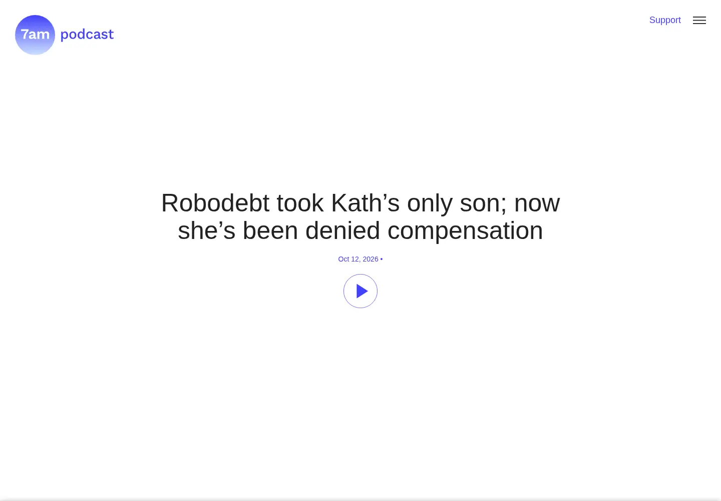 Screenshot of 7ampodcast.com.au