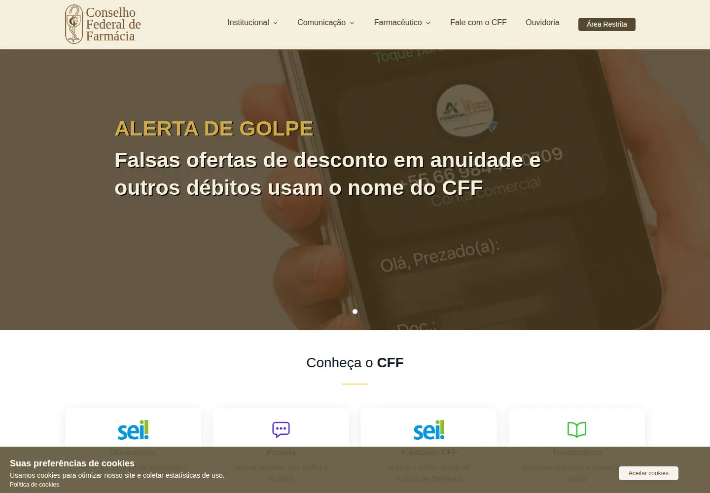 Screenshot of cff.org.br