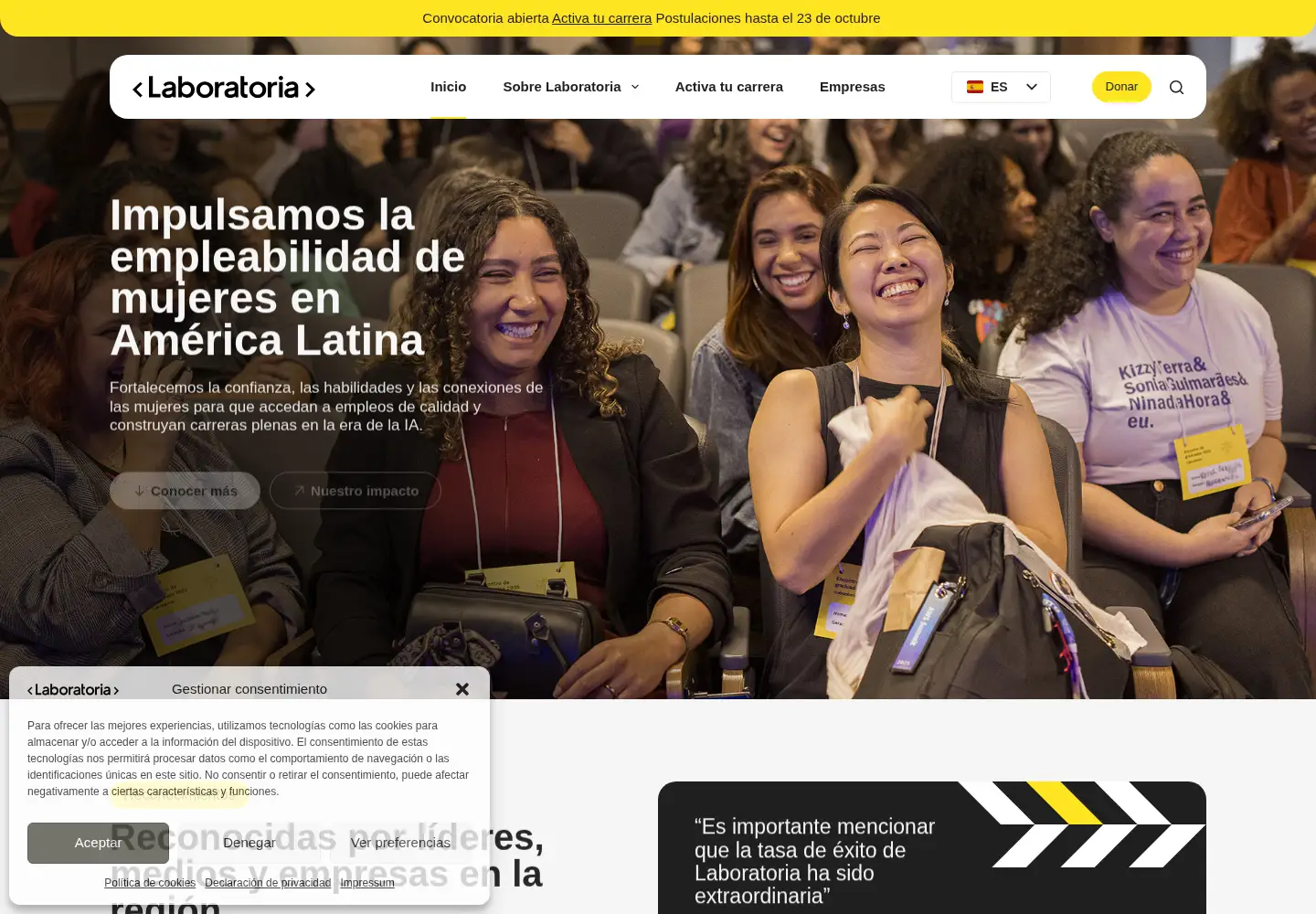 Screenshot of laboratoria.la