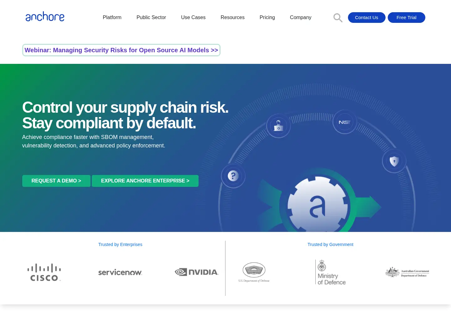 Screenshot of anchore.com