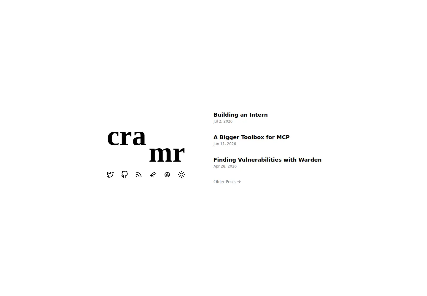Captured homepage of cra.mr in the current scan