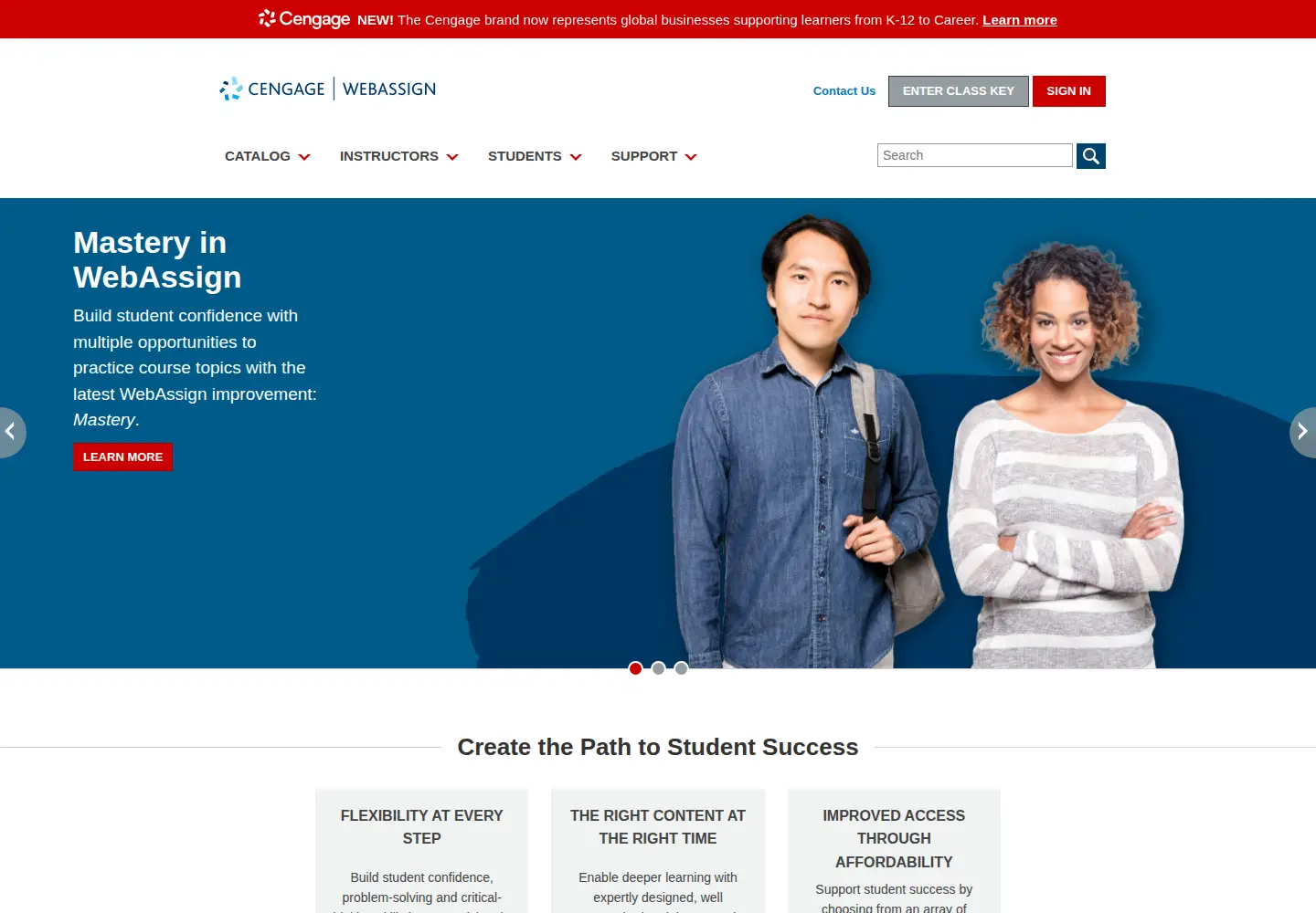 Screenshot of webassign.net