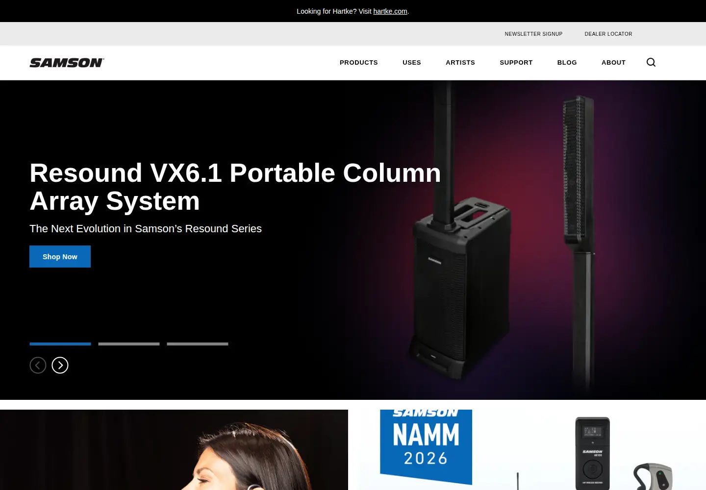 Screenshot of samsontech.com