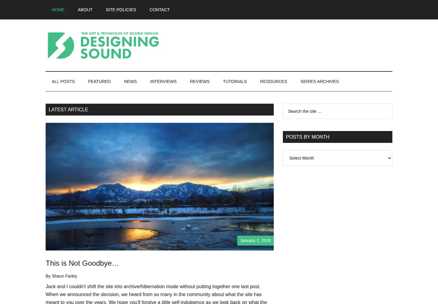 Screenshot of designingsound.org