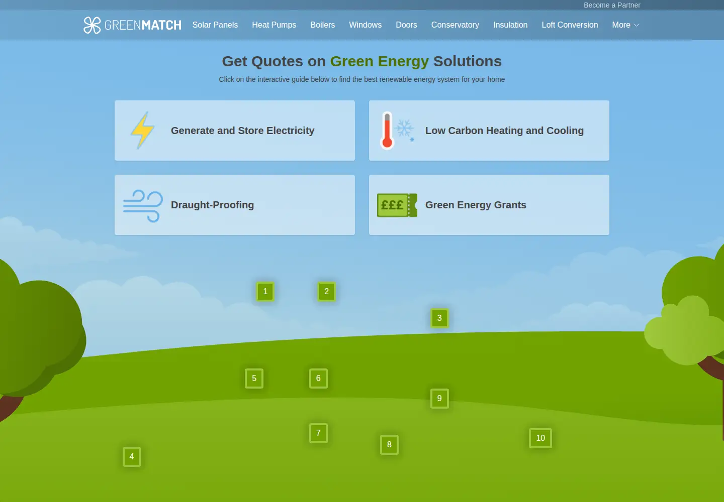 Captured homepage of greenmatch.co.uk in the current scan