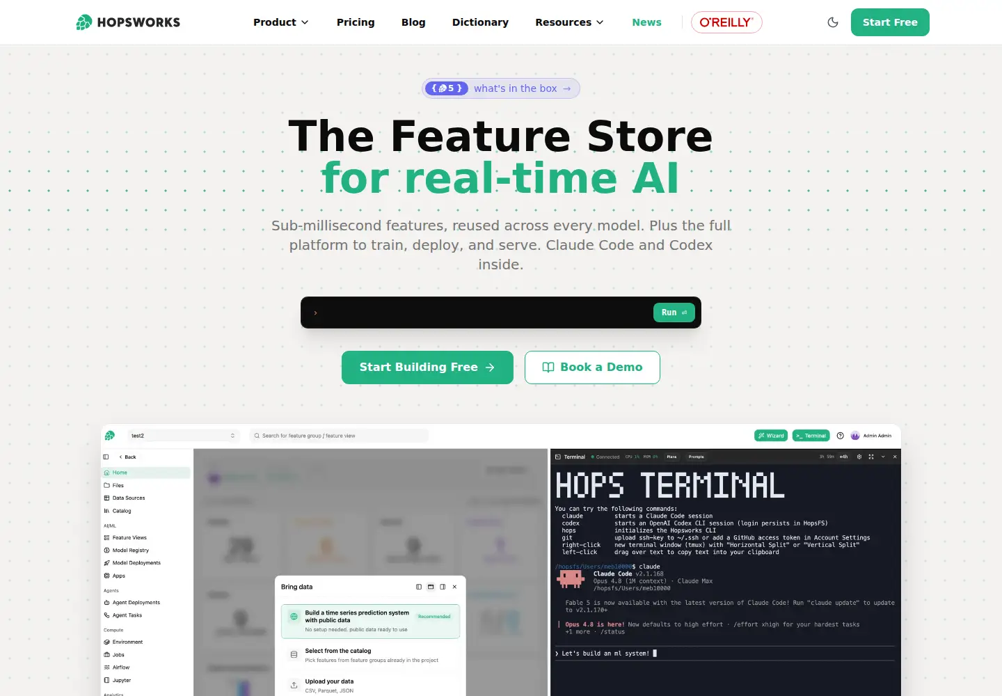 Screenshot of hopsworks.ai