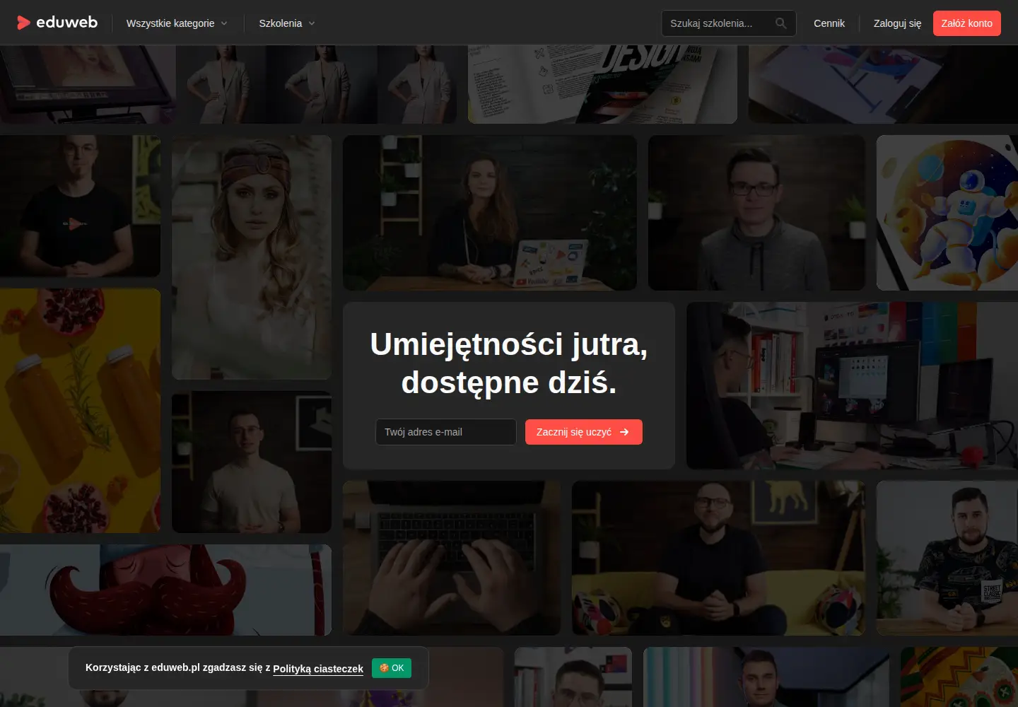 Captured homepage of eduweb.pl in the current scan