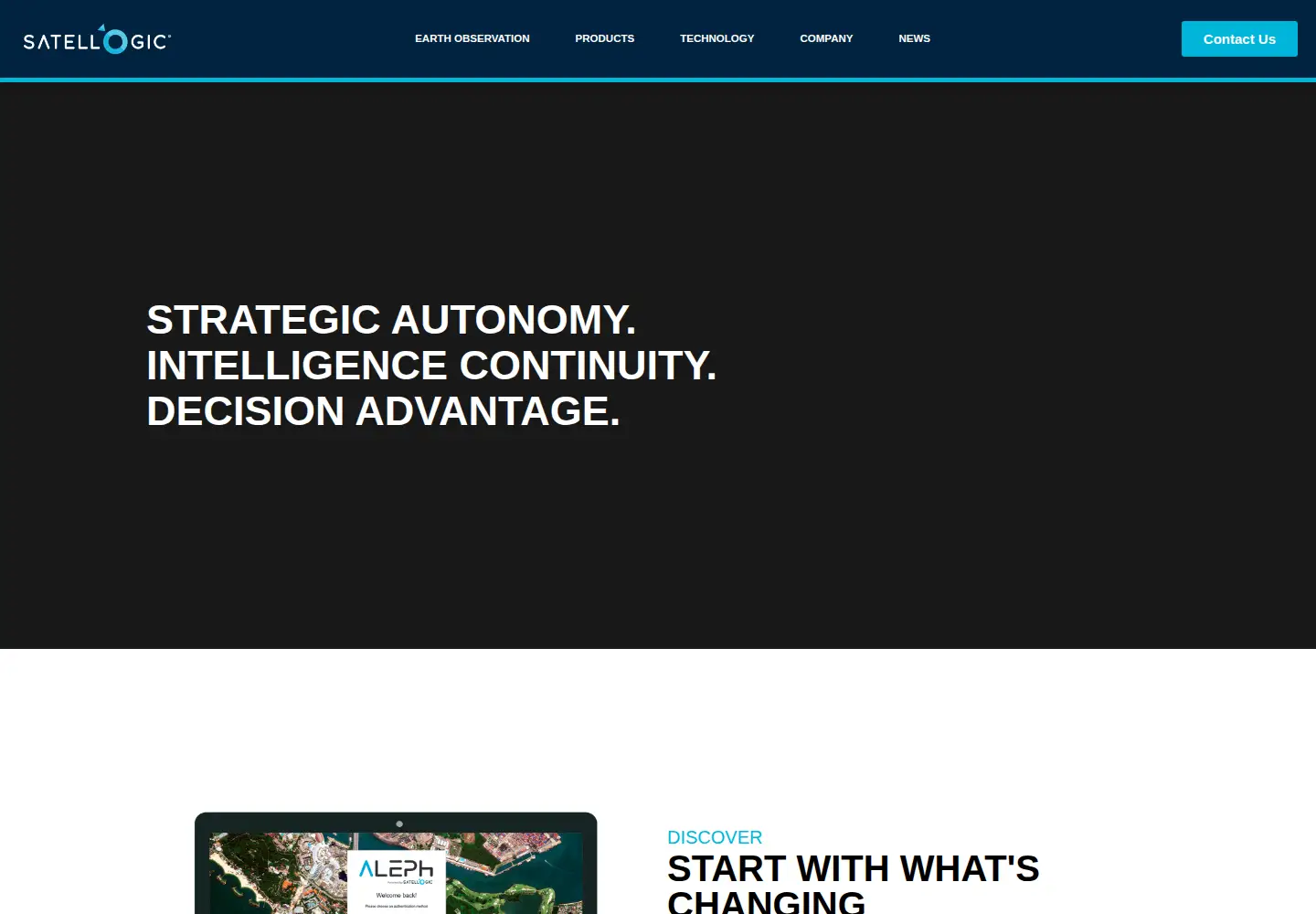 Screenshot of satellogic.com