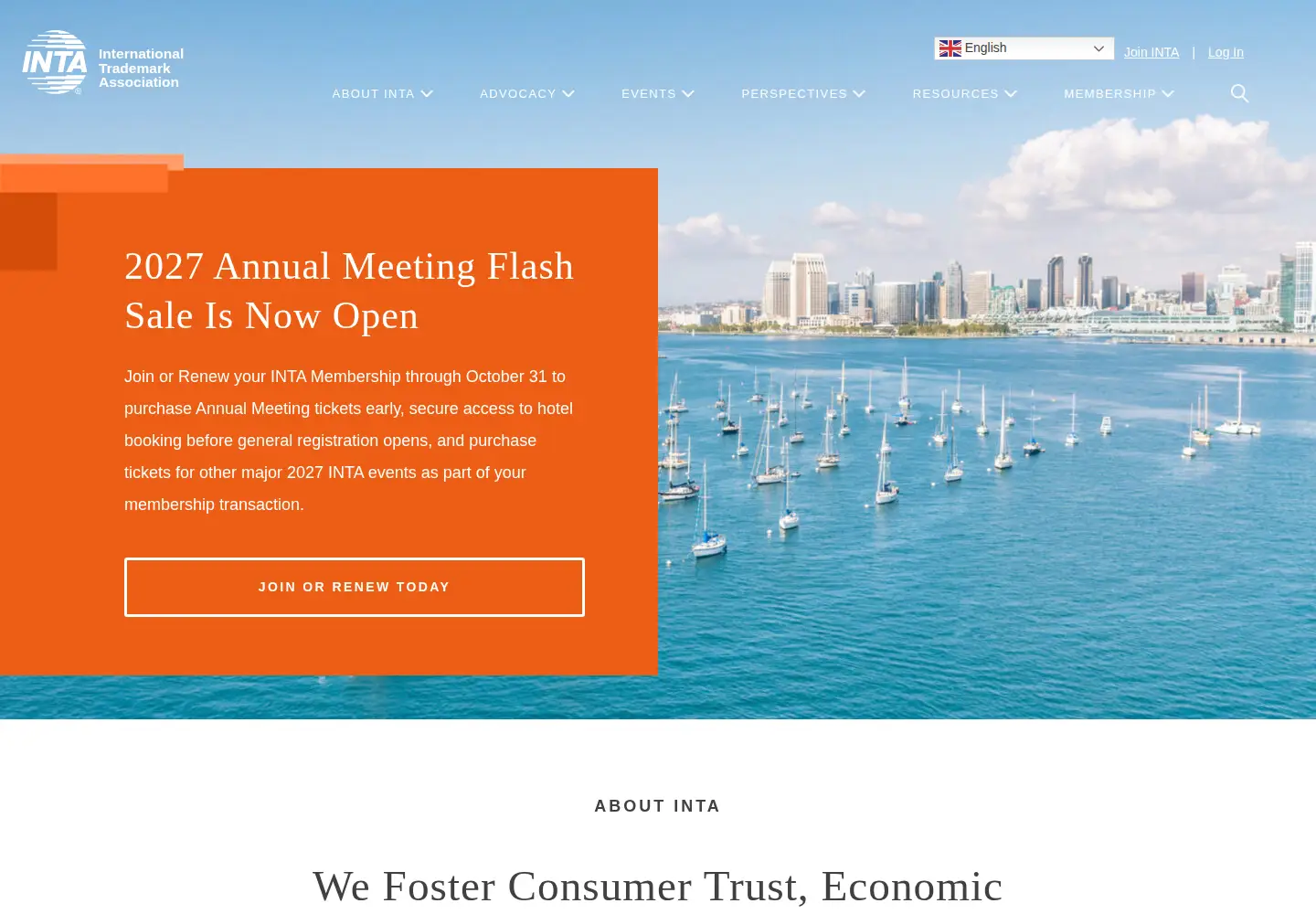 Screenshot of inta.org