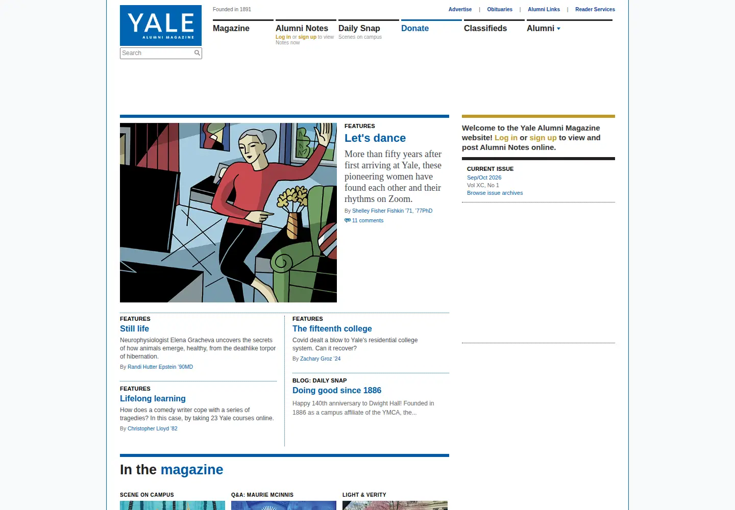 Screenshot of yalealumnimagazine.com