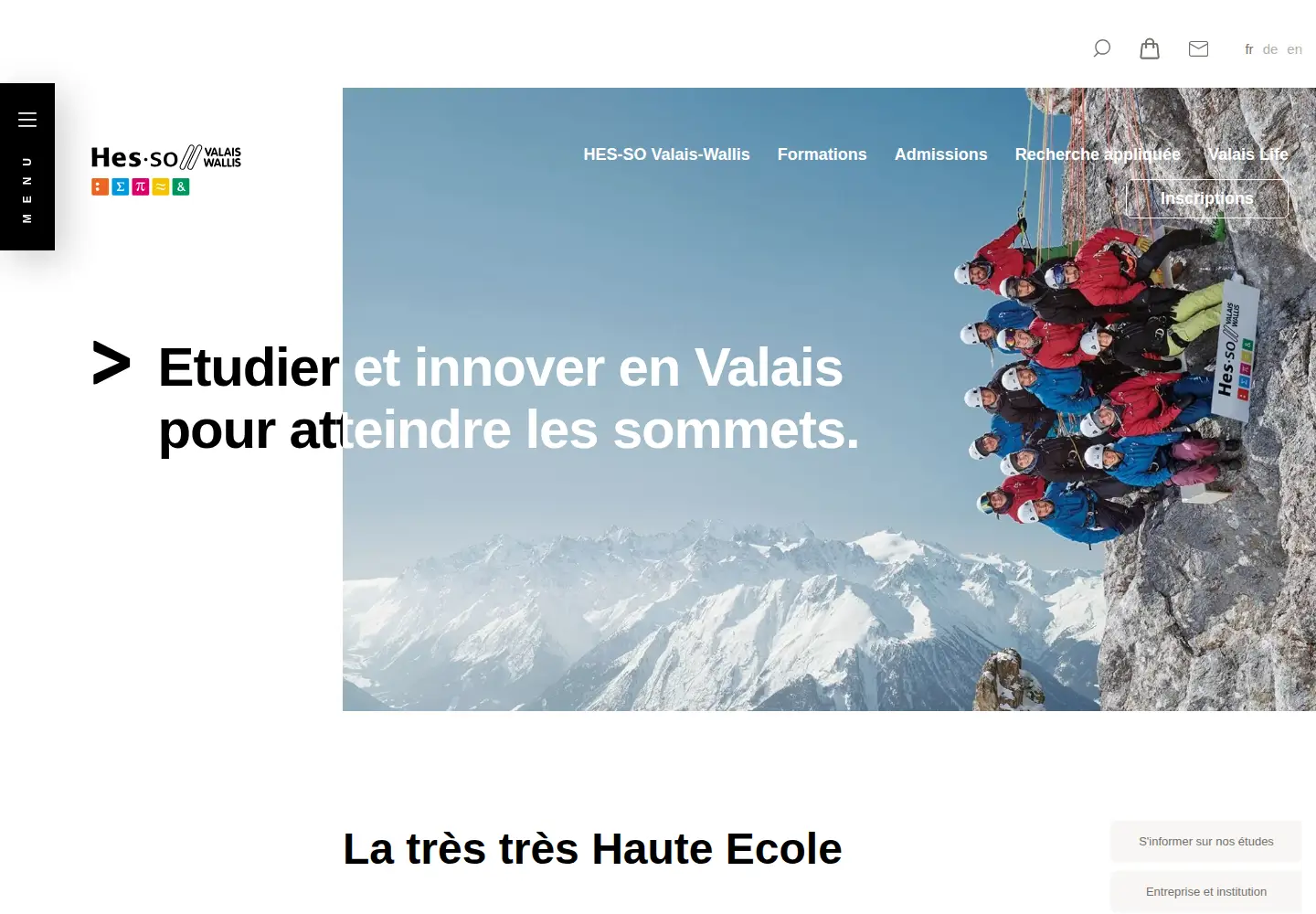 Screenshot of hevs.ch