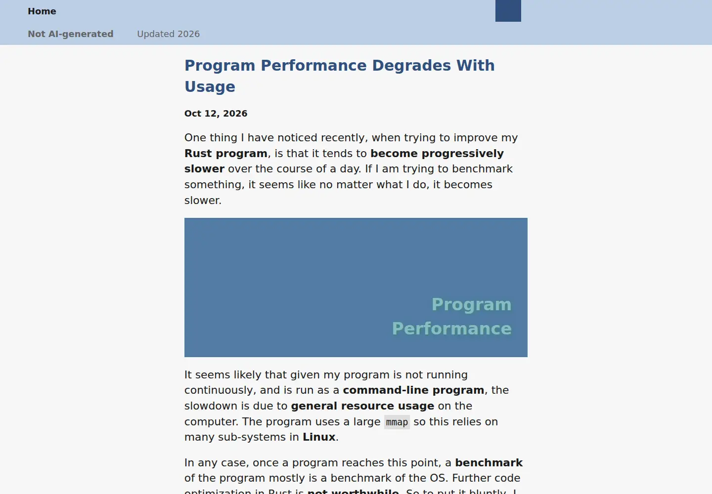 Captured homepage of dotnetperls.com in the current scan